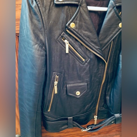 Michael Kors navy moto jacket. Medium - Picture 2 of 4